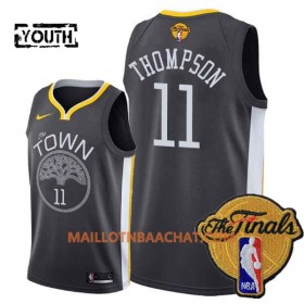 Maillot NBA Golden State Warriors Klay Thompson 11 Black Town 2018 NBA Finals Patch Nike Swingman - Enfant